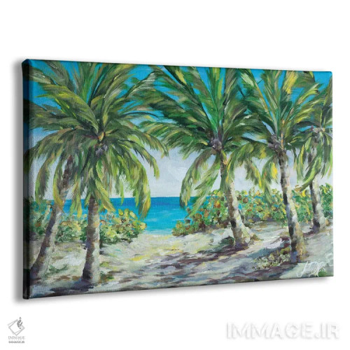 تابلو بهشت نخلهای استوایی اثر جولی دریسه - نمای پرسپکتیو محصول