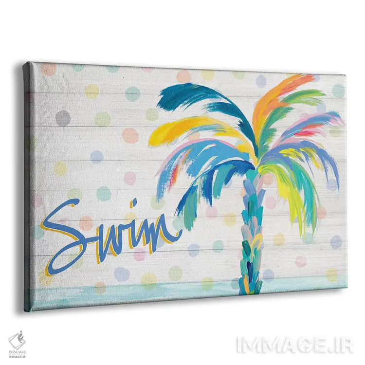 تابلو شنا نزدیک نخل اثر جولی دریسه - نمای پرسپکتیو محصول