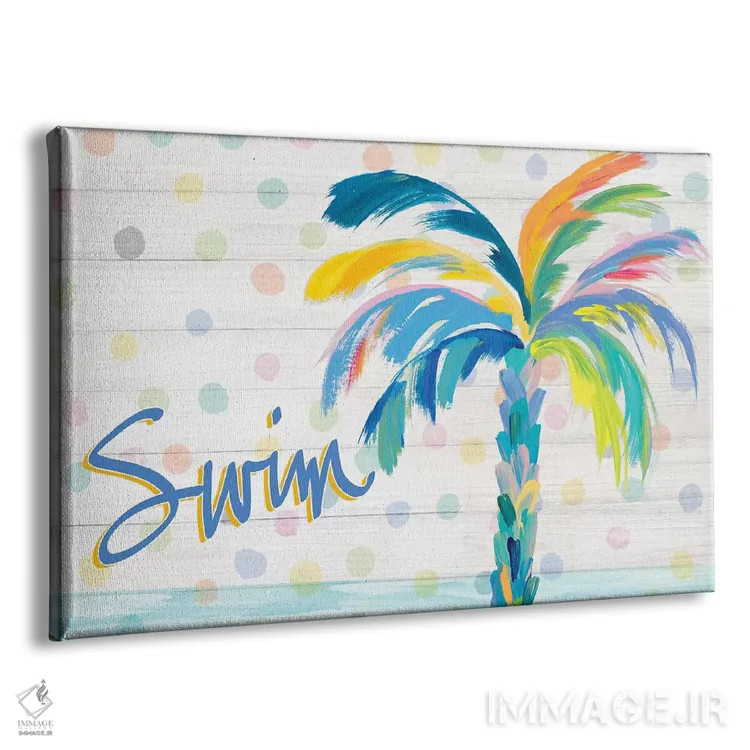 تابلو شنا نزدیک نخل اثر جولی دریسه - نمای پرسپکتیو محصول