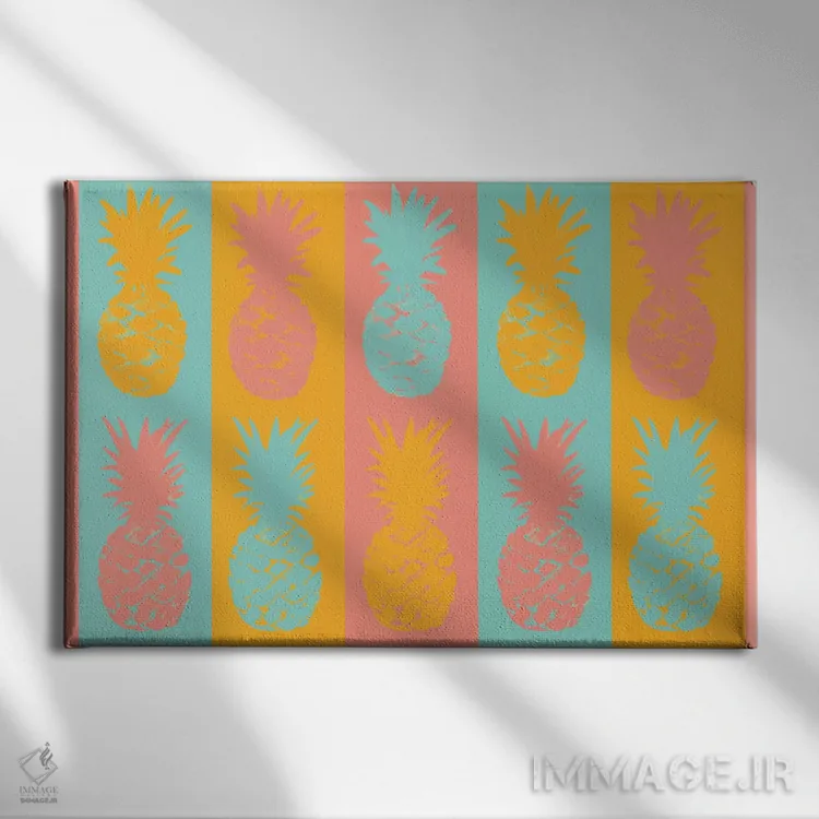 تابلو جشن آناناسهای پرطراوت اثر جولی دریسه - نمای روبهرو روی دیوار