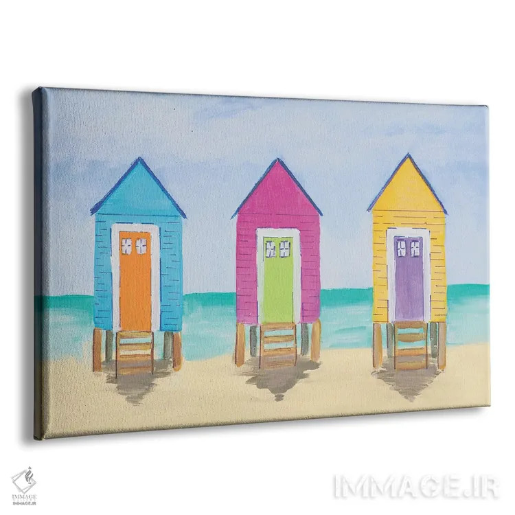 تابلو کلبههای ساحلی اثر جولی دریسه - نمای پرسپکتیو محصول