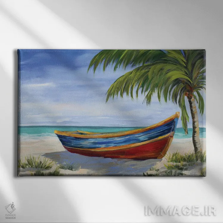 تابلو پای به ساحل گذاشتن اثر جولی دریسه - نمای روبهرو روی دیوار