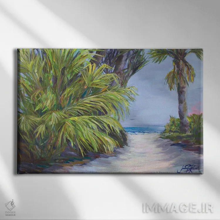 تابلو مسیر ساحلی اثر جولی دریسه - نمای روبهرو روی دیوار