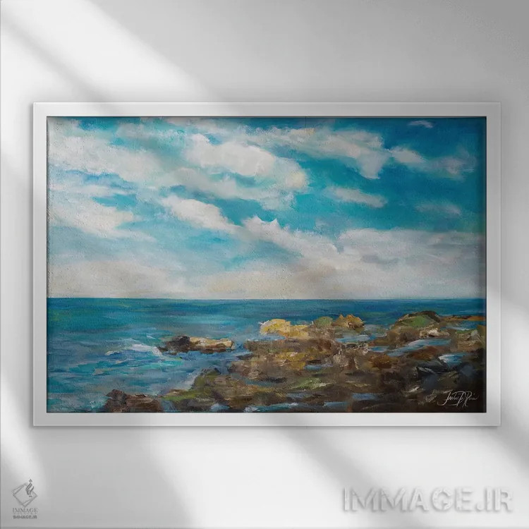 تابلو تا افق I اثر جولی دریسه - نمای قابدار سفید