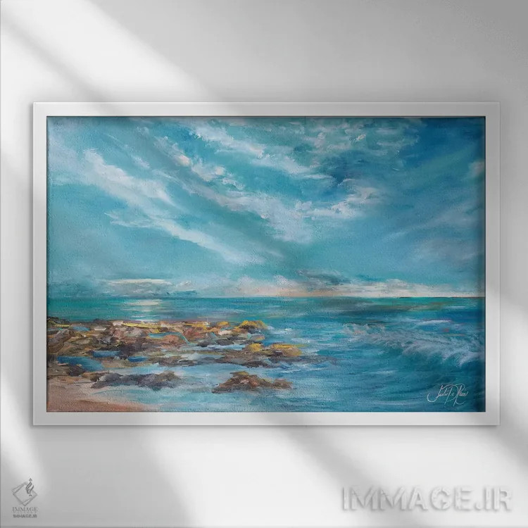 تابلو تا افق II اثر جولی دریسه - نمای قابدار سفید