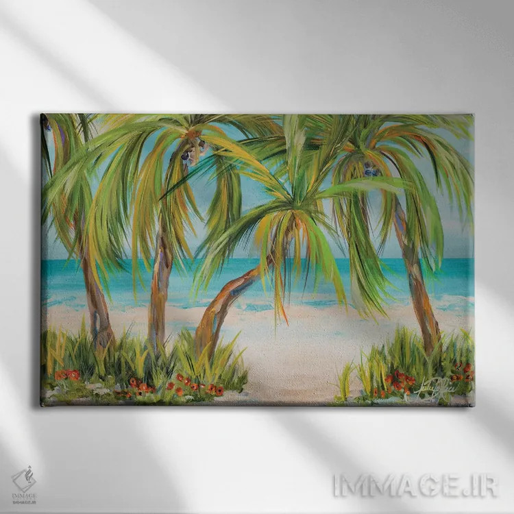 تابلو زندگی نخل اثر جولی دریسه - نمای روبهرو روی دیوار