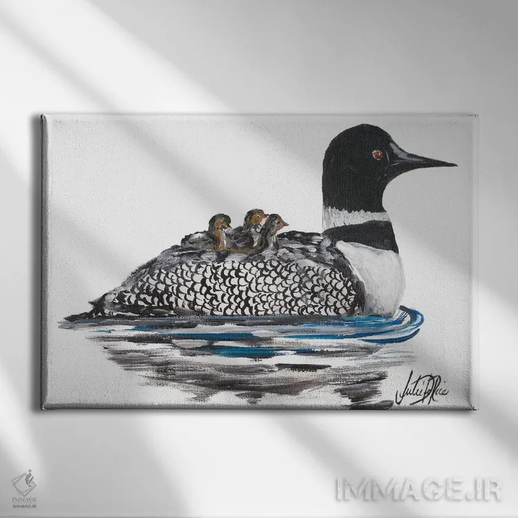 تابلو یک روز کنار دریاچه III اثر جولی دریسه - نمای روبهرو روی دیوار