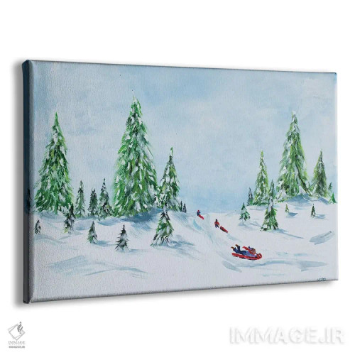 تابلو تفریح زمستانی II اثر جولی دریسه - نمای پرسپکتیو محصول