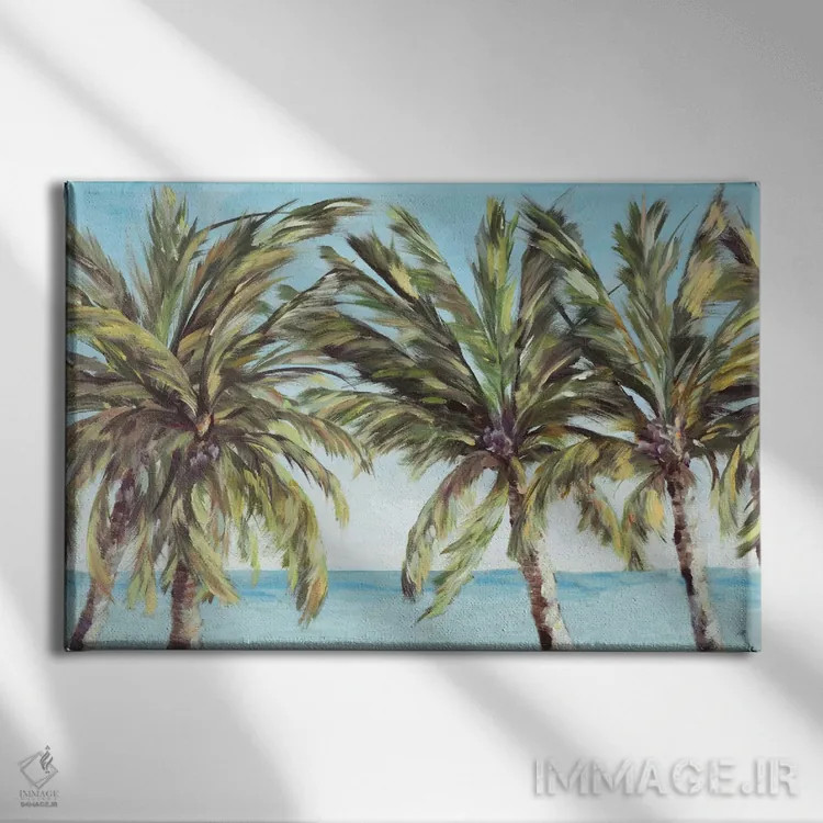 تابلو منظره خط ساحلی اثر جولی دریسه - نمای روبهرو روی دیوار