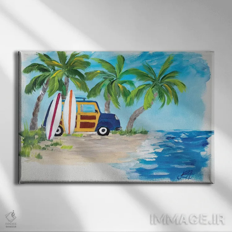 تابلو تعطیلات استوایی II اثر جولی دریسه - نمای روبهرو روی دیوار