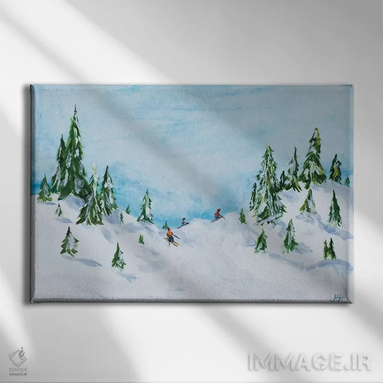 تابلو تفریح زمستانی I اثر جولی دریسه - نمای روبهرو روی دیوار