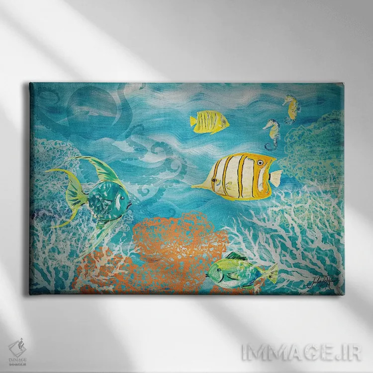 تابلو زیر دریا اثر جولی دریسه - نمای روبهرو روی دیوار