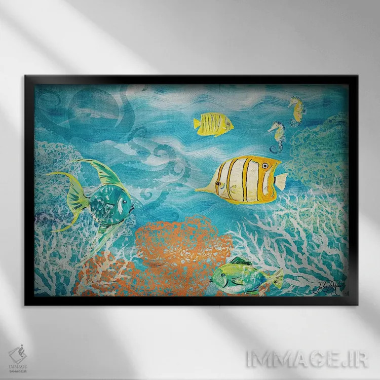 تابلو زیر دریا اثر جولی دریسه - نمای قابدار مشکی