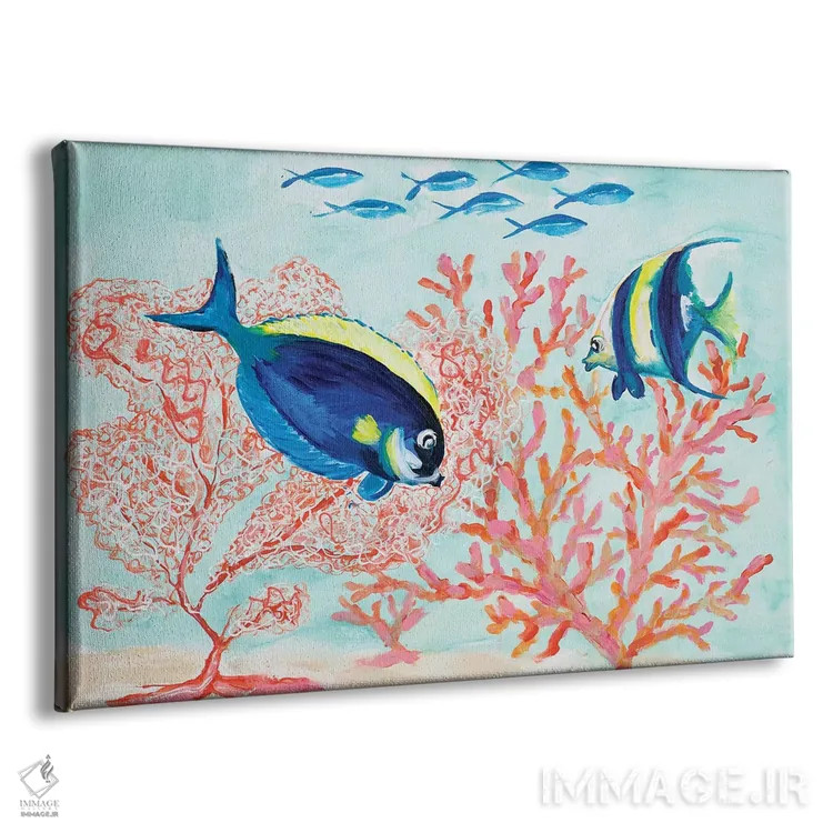 تابلو صخره مرجانی I اثر جولی دریسه - نمای پرسپکتیو محصول