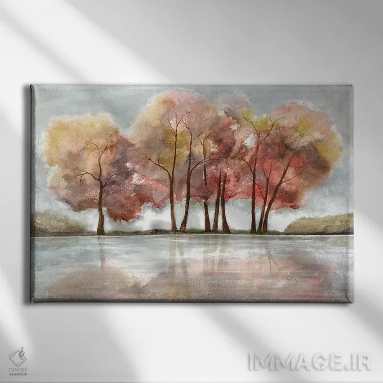 تابلو جنگل کنار دریاچه اثر دوریس شَرِست - نمای روبهرو روی دیوار