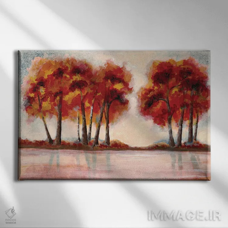 تابلو برگریزان پاییزی ۲ اثر دوریس شَرِست - نمای روبهرو روی دیوار