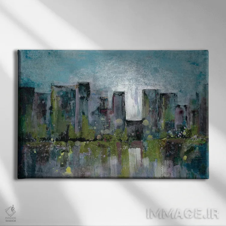 تابلو درخشش شهر اثر دوریس شَرِست - نمای روبهرو روی دیوار