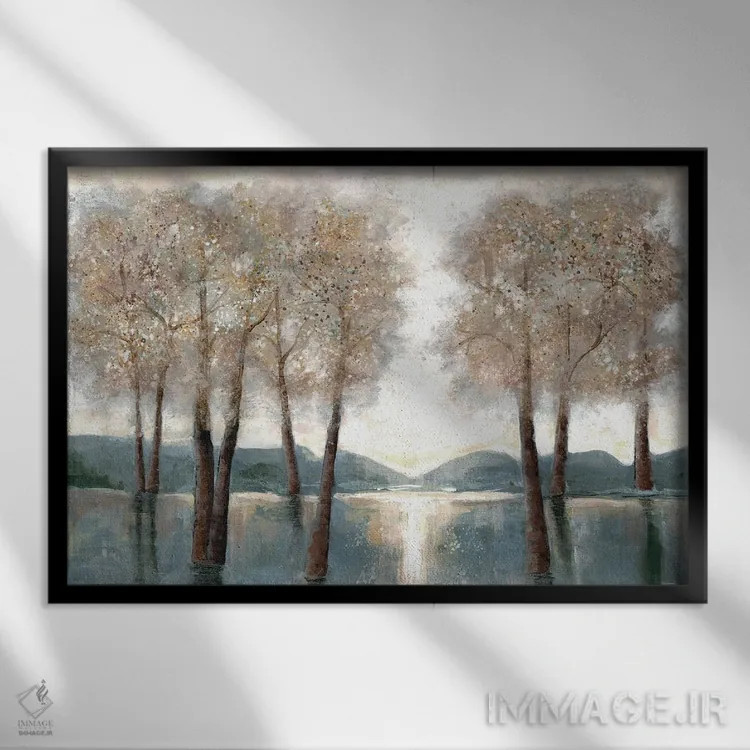 تابلو نزدیک شدن به جنگل اثر دوریس شَرِست - نمای قابدار مشکی