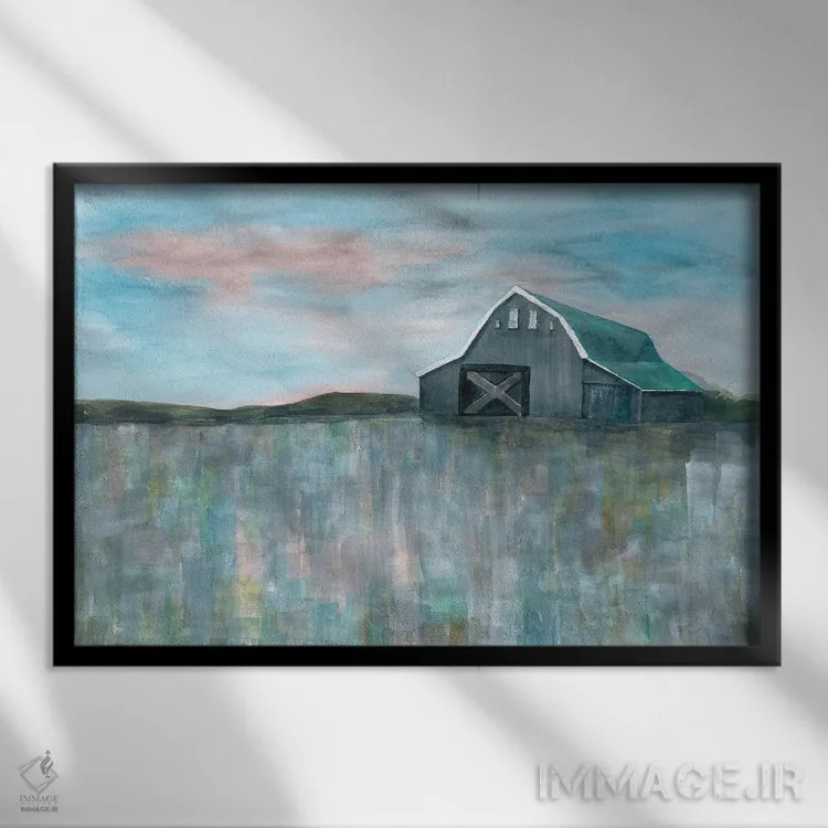 تابلو زیبایی زمین کشاورزی ۳ اثر دوریس شَرِست - نمای قابدار مشکی