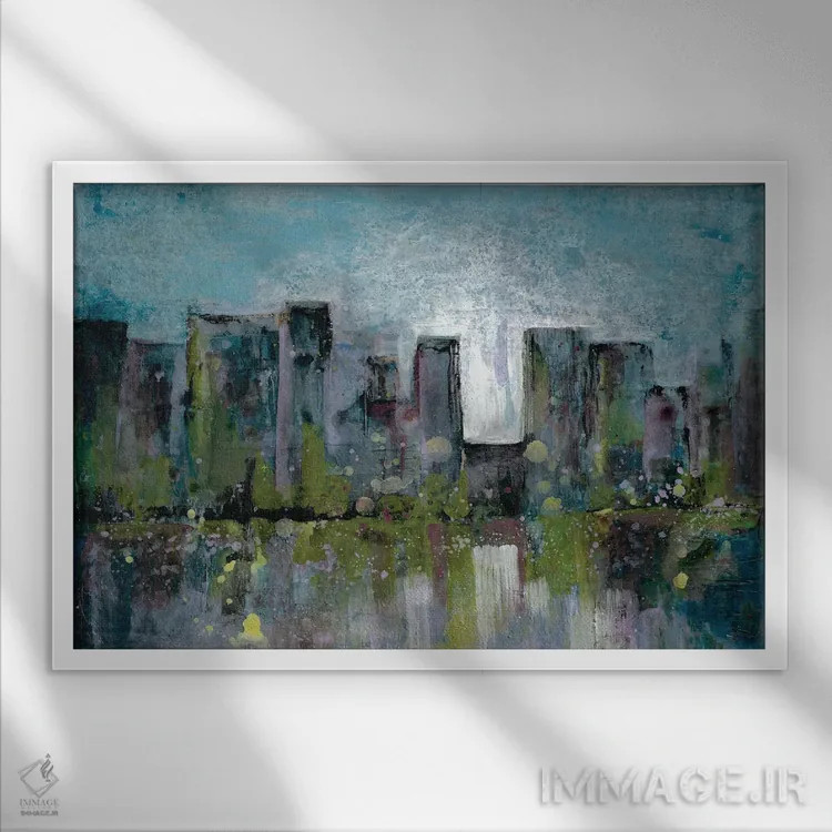 تابلو درخشش شهر اثر دوریس شَرِست - نمای قابدار سفید