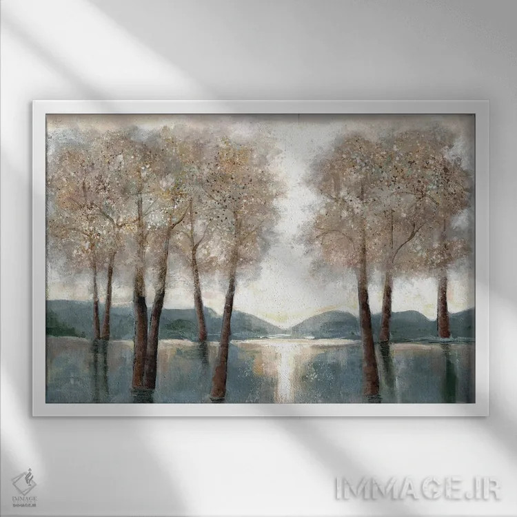 تابلو نزدیک شدن به جنگل اثر دوریس شَرِست - نمای قابدار سفید