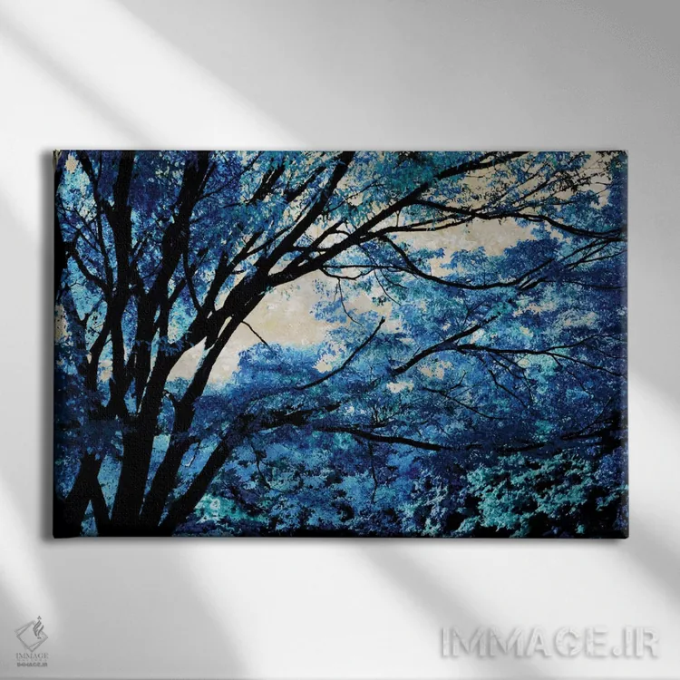 تابلو جنگل آبی ۳ اثر درک اسکات - نمای روبهرو روی دیوار
