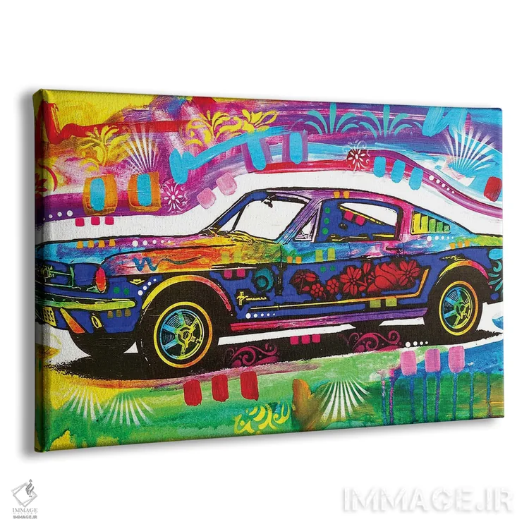 تابلو موستانگ (اسب وحشی یا خودروی فورد) اثر باور روسو - نمای پرسپکتیو محصول