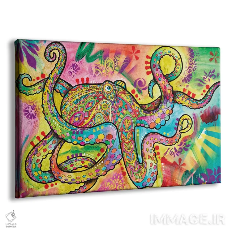 تابلو اختاپوس معنوی اثر باور روسو - نمای پرسپکتیو محصول