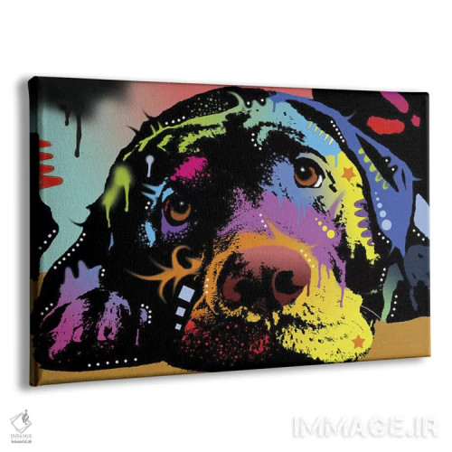 تابلو لابرادور درازکش اثر باور روسو - نمای پرسپکتیو محصول