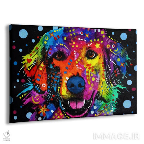 تابلو گلدن رتریور (نژاد سگ) اثر باور روسو - نمای پرسپکتیو محصول