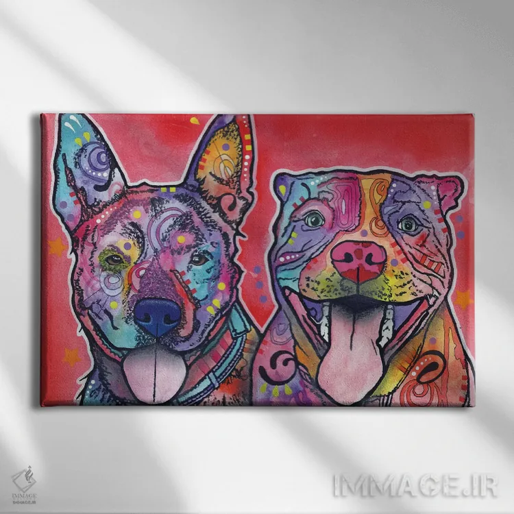 تابلو لاته و هِیجیکی اثر باور روسو - نمای روبهرو روی دیوار