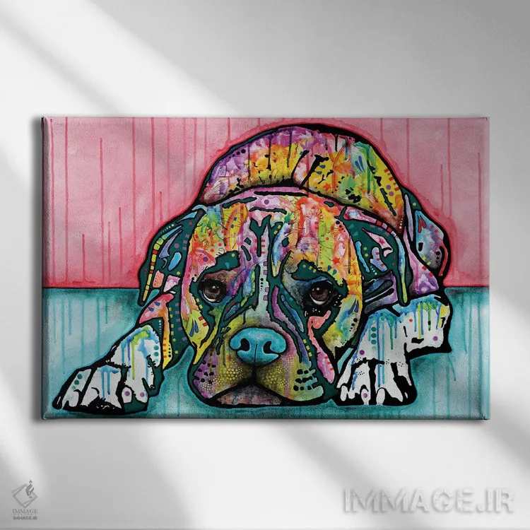 تابلو بوکسر درازکش اثر باور روسو - نمای روبهرو روی دیوار