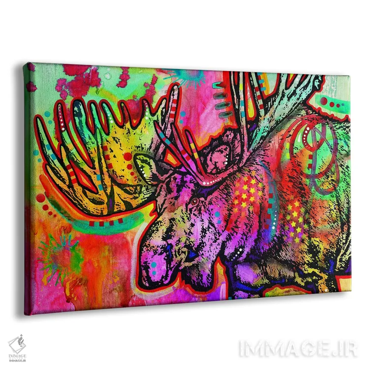 تابلو گوزن شمالی (موس) اثر باور روسو - نمای پرسپکتیو محصول