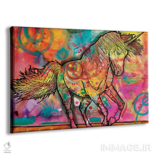 تابلو اسب تکشاخ اثر باور روسو - نمای پرسپکتیو محصول