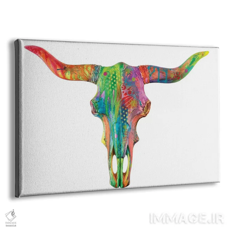 تابلو نیمتنه گاو شاخدراز اثر باور روسو - نمای پرسپکتیو محصول