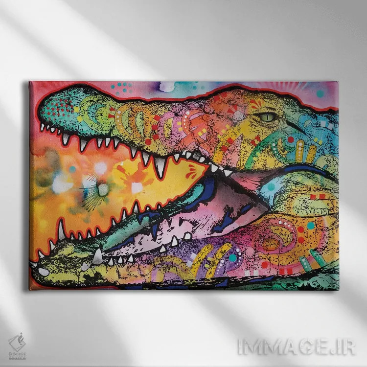 تابلو تا بعد، کروکودیل ۱ اثر باور روسو - نمای روبهرو روی دیوار