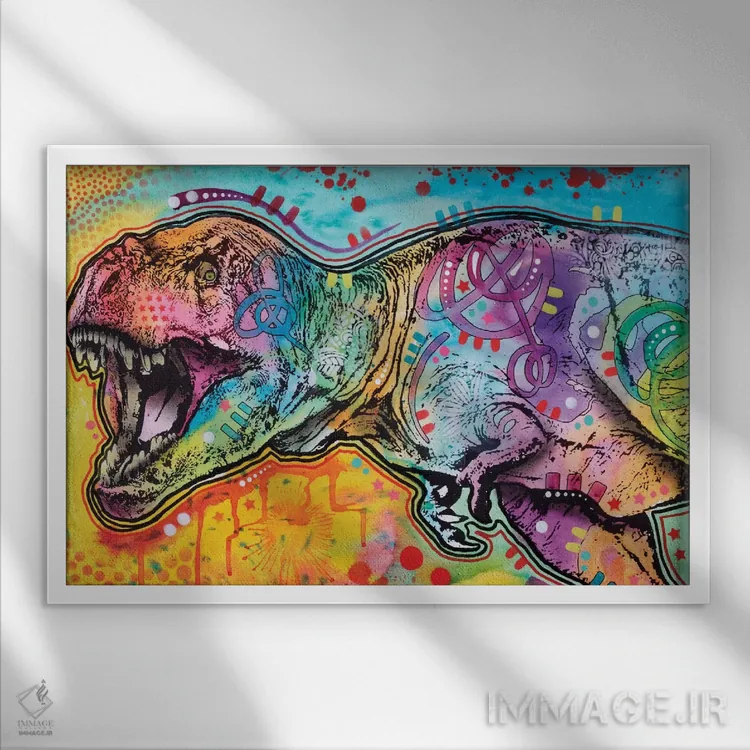 تابلو تیرکس ۲ اثر باور روسو - نمای قابدار سفید