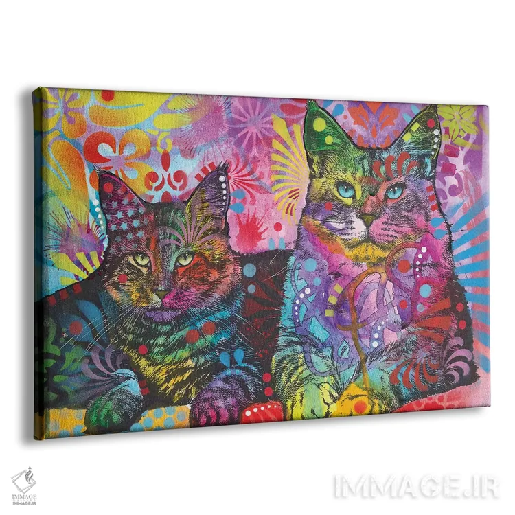 تابلو دو گربه اثر باور روسو - نمای پرسپکتیو محصول