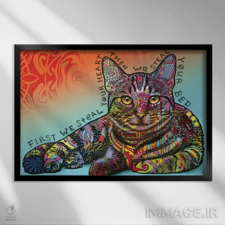 تابلو تخت خوابت را بدزد اثر باور روسو - نمای قابدار مشکی