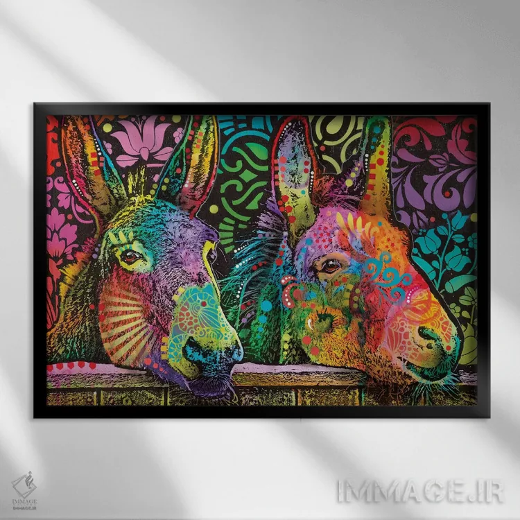 تابلو الاغها اثر باور روسو - نمای قابدار مشکی