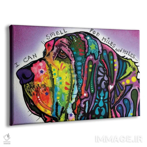 تابلو میتوانم بو بکشم (بلادهوند ـ نژاد سگ) اثر باور روسو - نمای پرسپکتیو محصول