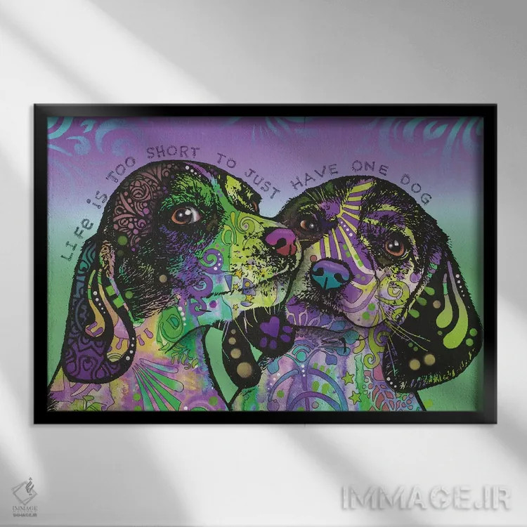 تابلو زندگی خیلی کوتاه است اثر باور روسو - نمای قابدار مشکی