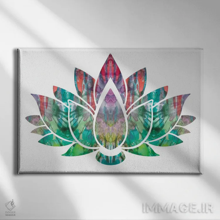 تابلو لوتوس (نیلوفر آبی) اثر باور روسو - نمای روبهرو روی دیوار