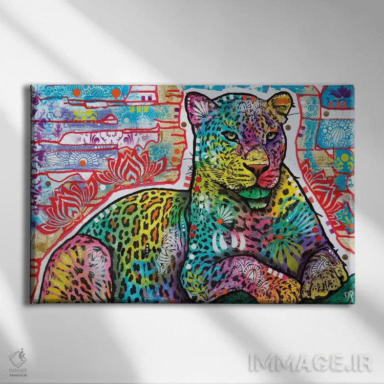 تابلو پلنگ برقی اثر باور روسو - نمای روبهرو روی دیوار