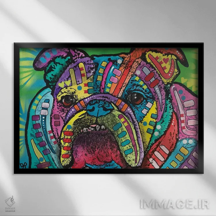 تابلو استیل اثر باور روسو - نمای قابدار مشکی