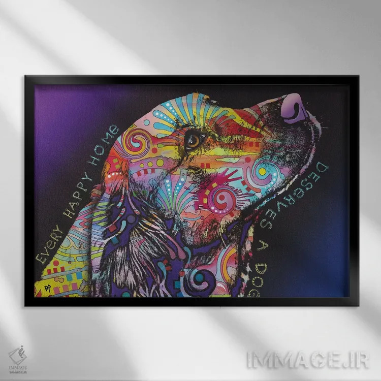 تابلو هر خانهٔ خوشحال اثر باور روسو - نمای قابدار مشکی