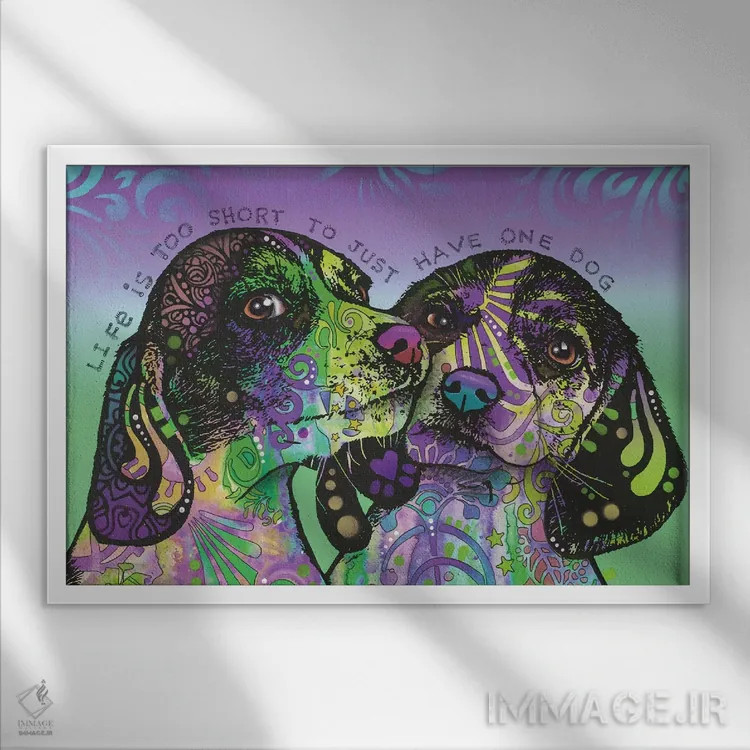 تابلو زندگی خیلی کوتاه است اثر باور روسو - نمای قابدار سفید