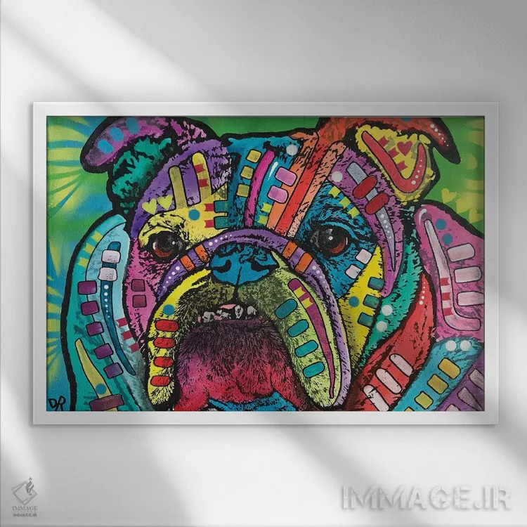 تابلو استیل اثر باور روسو - نمای قابدار سفید