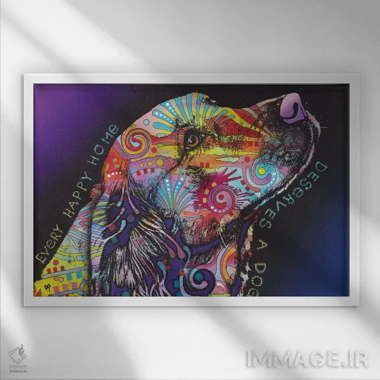 تابلو هر خانهٔ خوشحال اثر باور روسو - نمای قابدار سفید