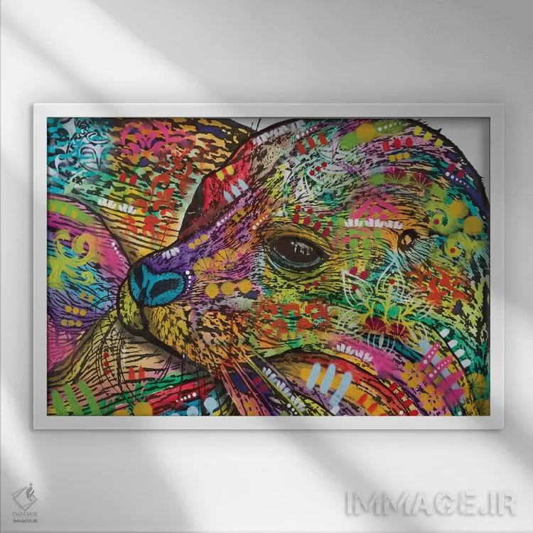 تابلو فک دریایی اثر باور روسو - نمای قابدار سفید